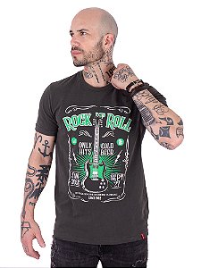 Camiseta Estonada Rock Only Hits Preta.