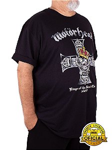 Camiseta Plus Size Motorhead Kings Of The Road Tour Preta - Oficial