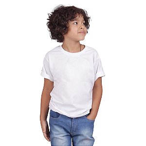 Camiseta Infantil Básica Branca.