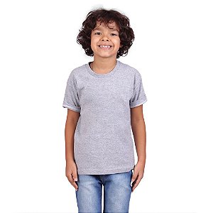 Camiseta Infantil Básica Cinza Mescla