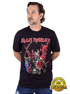 Camiseta Iron Maiden Senjutsu Batalha Preta - Oficial