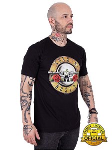 Camiseta Guns N' Roses Bullet Preta - Oficial
