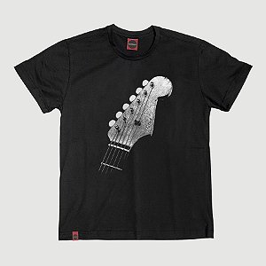 Camiseta Juvenil Guitarra Chaves Preta.