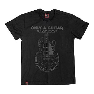Camiseta Juvenil Guitarra Only Preta.