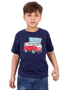 Camiseta Juvenil Kombi Kombinha Marinho