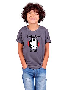 Camiseta Infantil Futuro do Rock Chumbo.