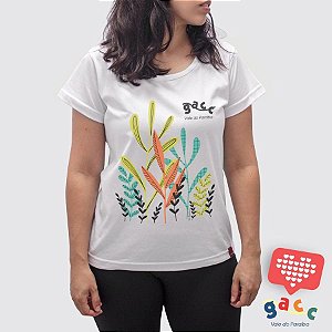 Camiseta Feminina Gacc  Jardim Branca