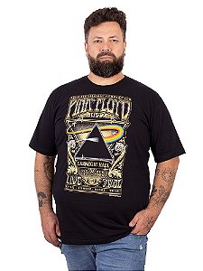 Camiseta Plus Size Pink Floyd Carnegie Hall Preta Oficial