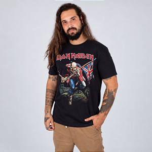 Camiseta Iron Maiden The Trooper Preta Oficial