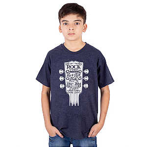 Camiseta Juvenil Guitarra Rock Fest Marinho Indigo