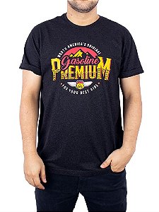 Camiseta Gasolina Premium Preto Jaguar.
