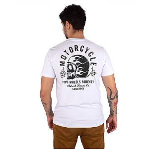 Camiseta Moto Caveira Two Wheels.
