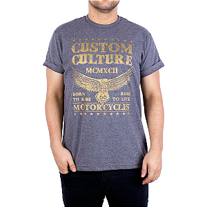 Camiseta Moto Custom Culture Grafite.