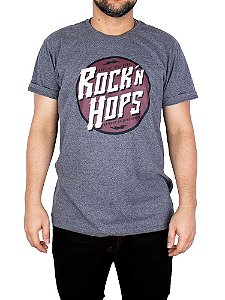 Camiseta Cerveja Rock Hops Grafite.