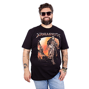Camiseta Plus Size Megadeth The Sick Preta Oficial