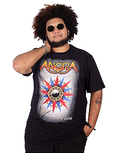 Camiseta Plus Size Angra Holy Land Preta - Viva a Vida com Arte, Viva com  Art Rock!