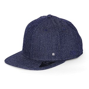 Boné Liso Aba Reta Azul Jeans