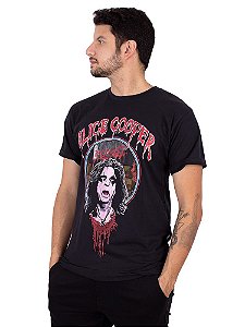 Camiseta Alice Cooper In Concert Preta Oficial