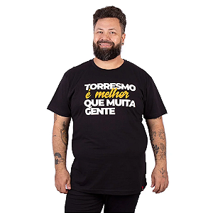 Camiseta Plus Size Torresmo É Melhor Preta.