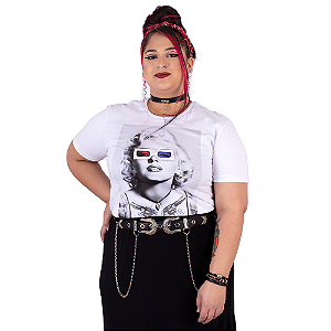 Camiseta Marilyn Monroe Tattoo Branca.