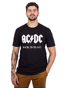 Camiseta ACDC Back in Black Preta Oficial