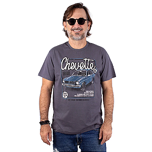 Camiseta Chevette SL 1980 Cinza Chumbo.