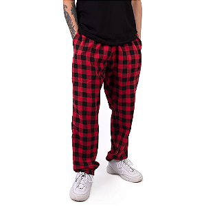 Calça Xadrez Vermelha