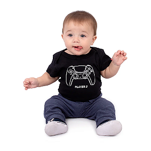 Body Bebê Player 2 Preto