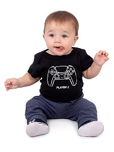 Body Bebê Player 2 Preto