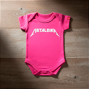 Body Bebê Metaleira - Rosa Pink