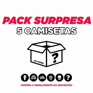 Pack Surpresa 5 Camisetas Coloridas