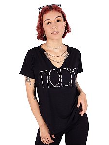 Blusa Corrente Long Rock Preta