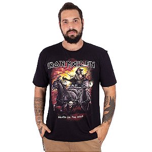 Camiseta Iron Maiden Death Road Preta Oficial