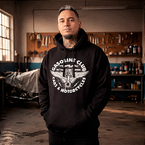 Moletom Canguru Gasoline Club Preto