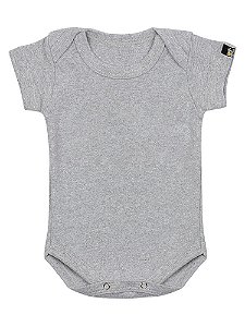 Body Bebê Básico Cinza Mescla