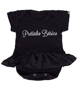 Body Bebê Pretinho Básico Preto