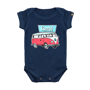 Body Bebê Kombi Kombinha Marinho