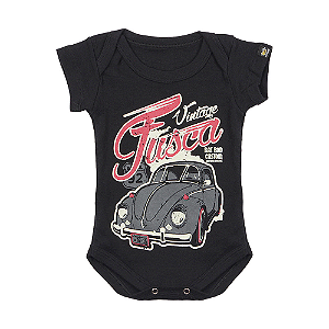 Body Bebê Fusca Rat Preto