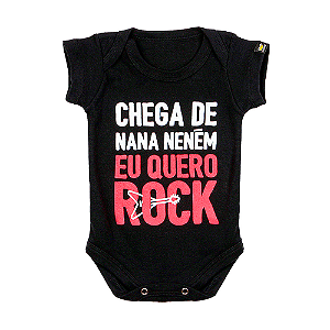 Body Bebê Chega de Nana Preto