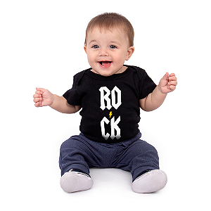 Body Bebê Rock Vert Preto