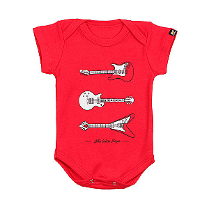 Body Bebê Futuro Guitarrista Vermelho