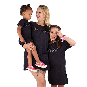Tal Mãe Tal Filhas Vestido Tshirt Rock N' Roll