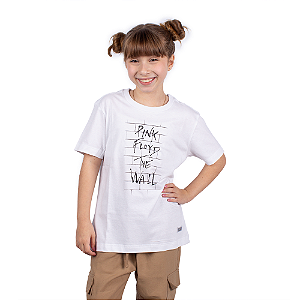 Camiseta Infantil Pink Floyd The Wall Branca Oficial