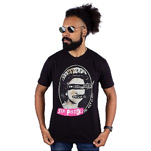 Camiseta Sex Pistols God Save The Queen Preta Oficial Viva a Vida com Arte Viva com Art Rock