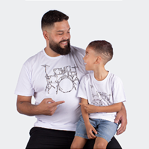 Tal Pai Tal Filho Bateria Line Drum Branca