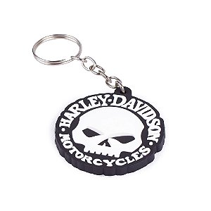 Chaveiro Harley Davidson Caveira Emborrachado