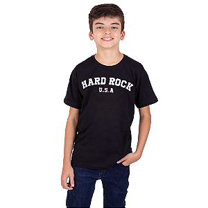 Camiseta Juvenil Hard Rock Relevo Preta