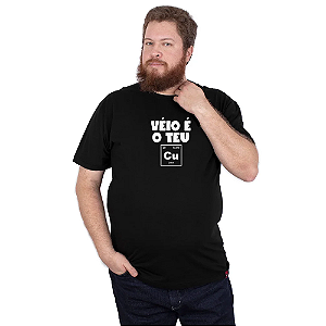 Camiseta Plus Size Véio  Preta.