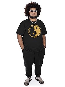 Camiseta Plus Size Café e Cerveja - Preta.
