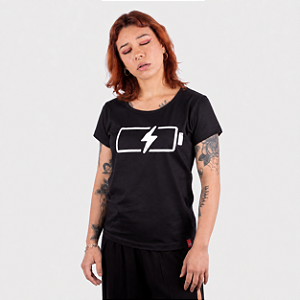 Camiseta Feminina Low Battery Preta